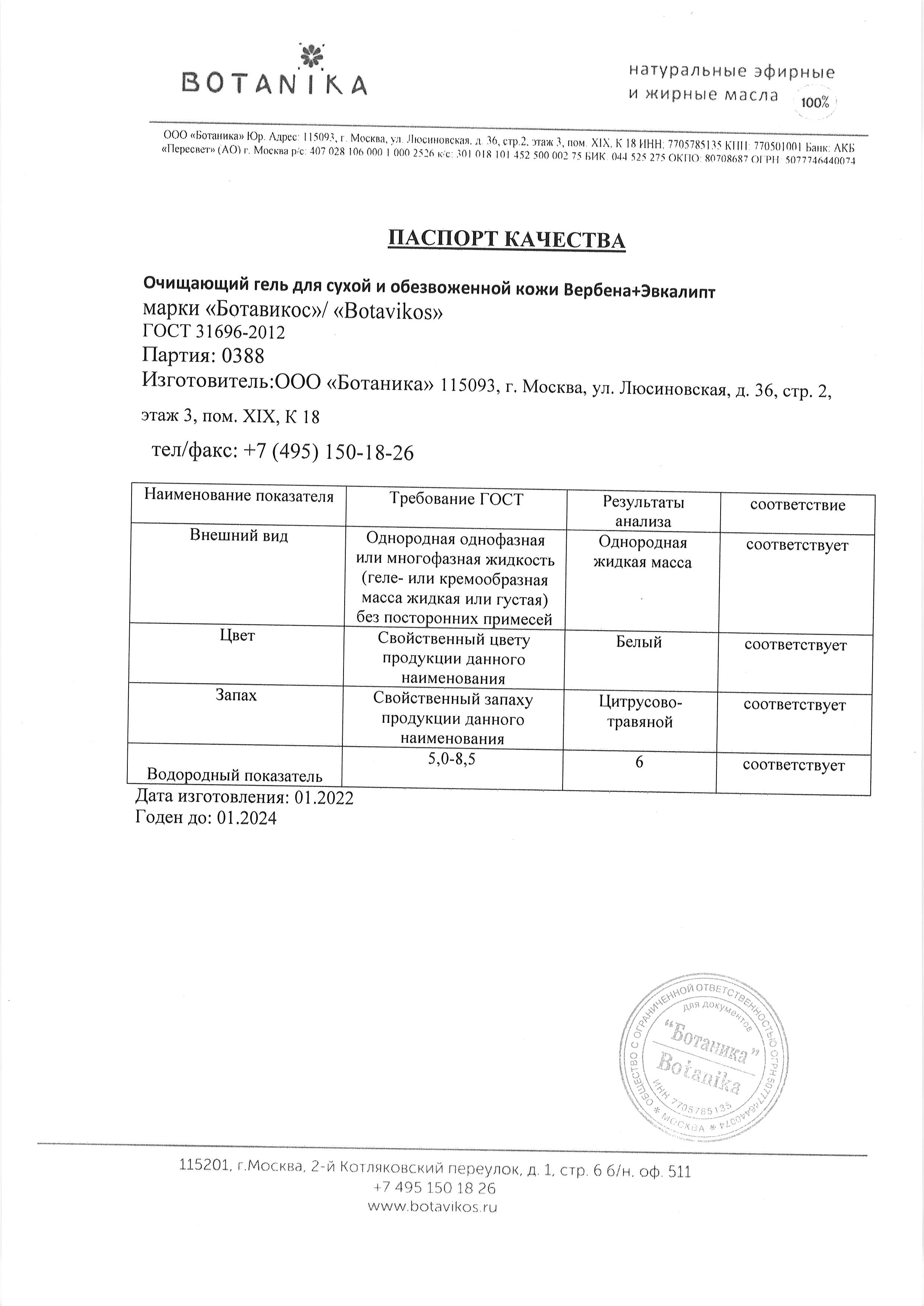 Паспорт №012022